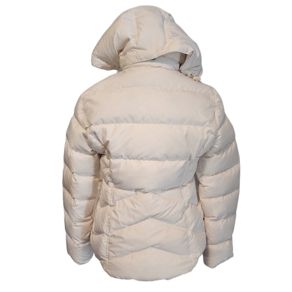 J. Crew White Down Filled Hooded Puffer Jacket Coat - Picture 6 of 10